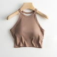 thumbnail image 3 of Ruyang Summer Tops for Women 2024 Women's Solid Color With Bra Pads Bra One Vest Camisole Top Top Women, 3 of 8