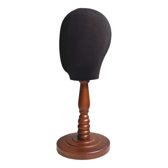 Adult Mannequin Head Black Hat Display Stand for Shopping Mall Home Shop