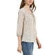 thumbnail image 4 of INSPIRAR CHIC Blusa de Verano con Manga 3/4 y Cuello Redondo para Mujeres, Floral, Talla XS, Beige, 4 of 7