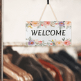 thumbnail image 7 of Welcome Floral Pattern Door Sign, 11x6 Inch Hanging PVC Welcome Sign for Front Door, Weather-Resistant Outdoor & Indoor Decor, 7 of 7