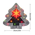 thumbnail image 6 of Stylish Metal Hanging Christmas Tree Wind Spinner - Vibrant Design with Colorful Lights for Festive Yard & Garden Decor, 6 of 6