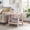 Pink, variant on 2-Tier Wood End Table with Lower Storage Shelf, Wide Angled Leg Manufactured Wood Side Table 24×22×23 Inch for Living Room