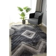 thumbnail image 3 of MDA Rug Imports Mateos Shag Collection Geometric Area Rug Grey 5' X 7' Abstract 5' x 8' Brown,Grey,Beige Rectangle, 3 of 5