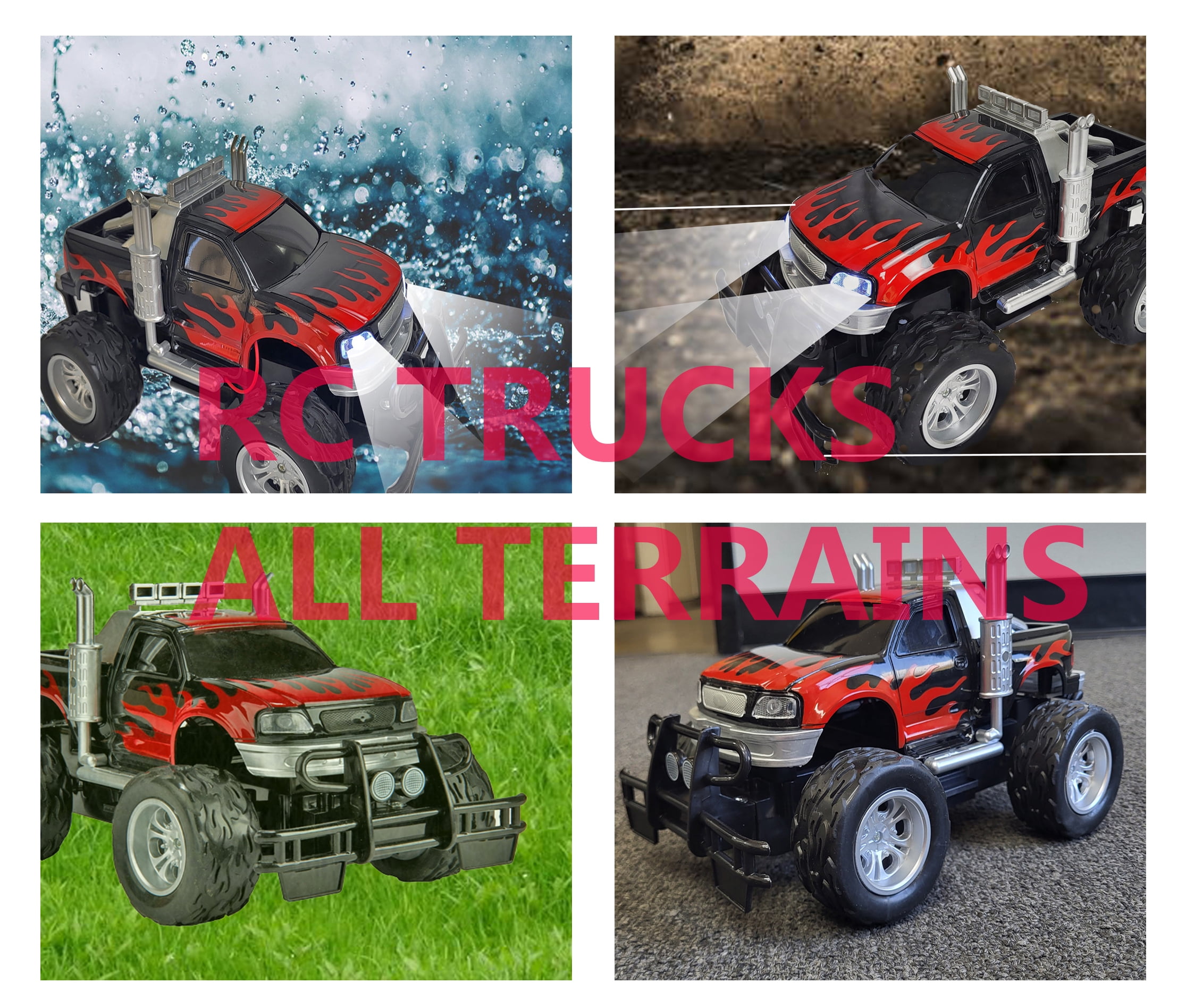 BLUE BLOCK Remote Control Full Function Extreme Flame Monster Truck