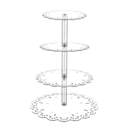 

Cupcake Stand Candy Fruit Display Plate Decor | Dessert Stands Acrylic Cupcake Holder Home Decoration | Tiered Cake Stands Elegant Art Serving Tray for Wedding Party Birthday 3/4 Tier