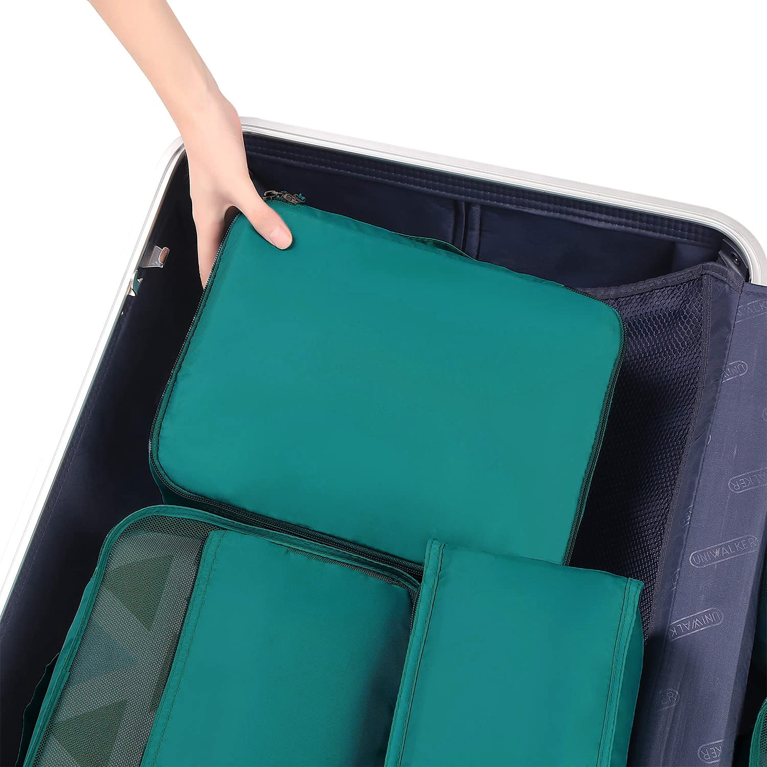YAOLHLZ  8 Set Packing Cubes Luggage Packing Organizers for Travel Accessories-Cream