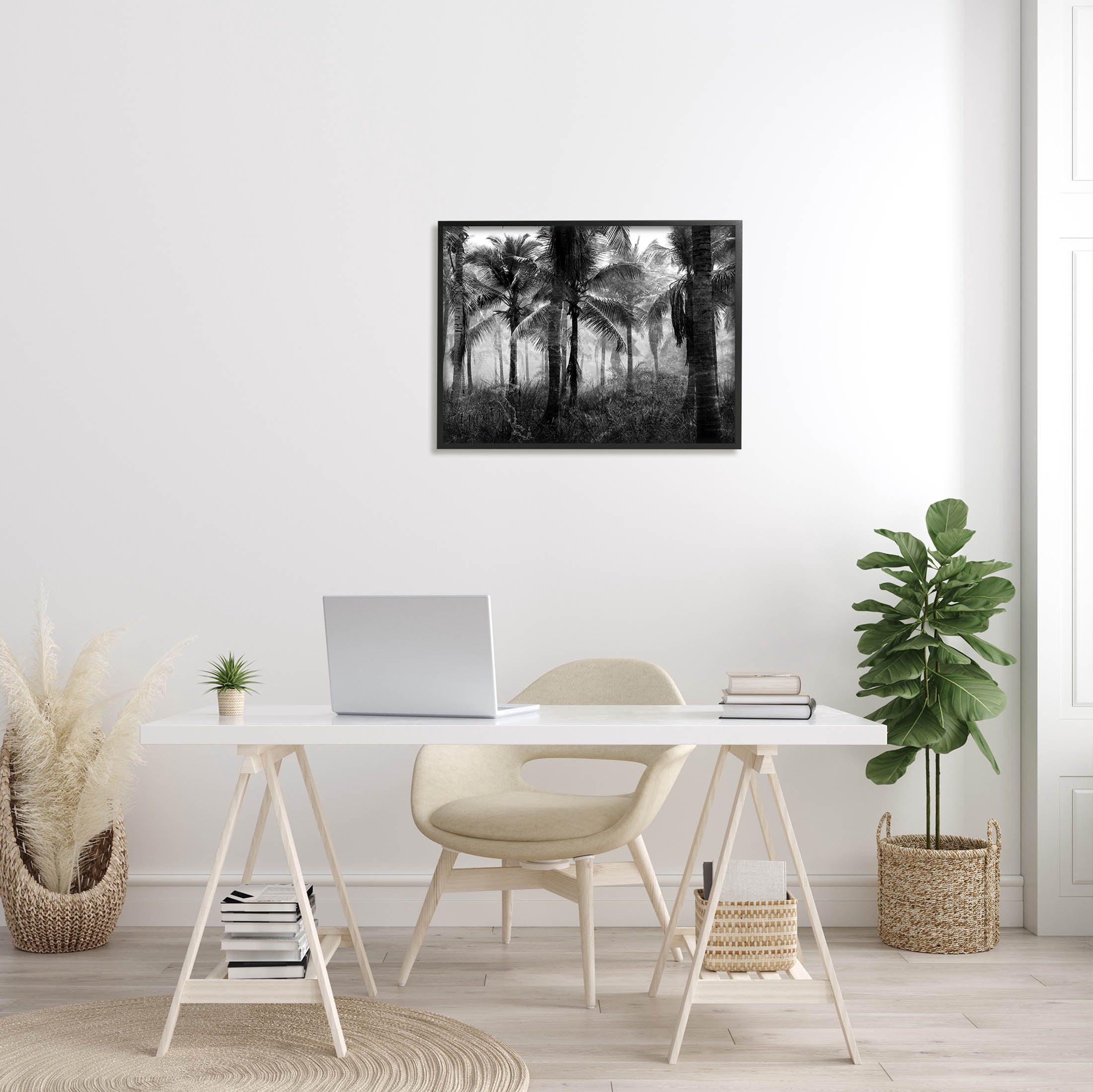 Stupell Industries Dense Tropical Palm Tree Forest Photograph Black Framed Art Print Wall Art, Design by Kim Allen