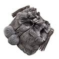 thumbnail image 4 of Light Grey Handbag Fashion Fluffy Shoulder Bag Pompon Bucket Bag Creative Crossbody Drawstring Bag for Girls Lady Woman, 4 of 6