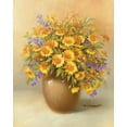 thumbnail image 2 of Weber, Max 20x24 Black Ornate Wood Framed with Double Matting Museum Art Print Titled - YELLOW BOUQUET, 2 of 4