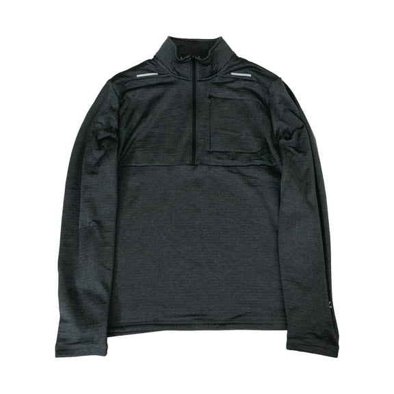 Xersion Mens Dark Gray 1/4 Zip Mock Neck Sweatshirt Jacket Shirt Large