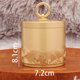 thumbnail image 2 of Brass car ashtray, suitable for home and office use, with lid and embossed auspicious cloud and blessing design, copper craft ornament., 2 of 2