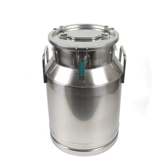 Eapmic Seau à Lait en Acier Inoxydable de 30 Litres 7,92 Gallons, Seau à Vin pour Canette de Lait, Pichet Fourre-Tout avec Couvercle Scellé, Robuste