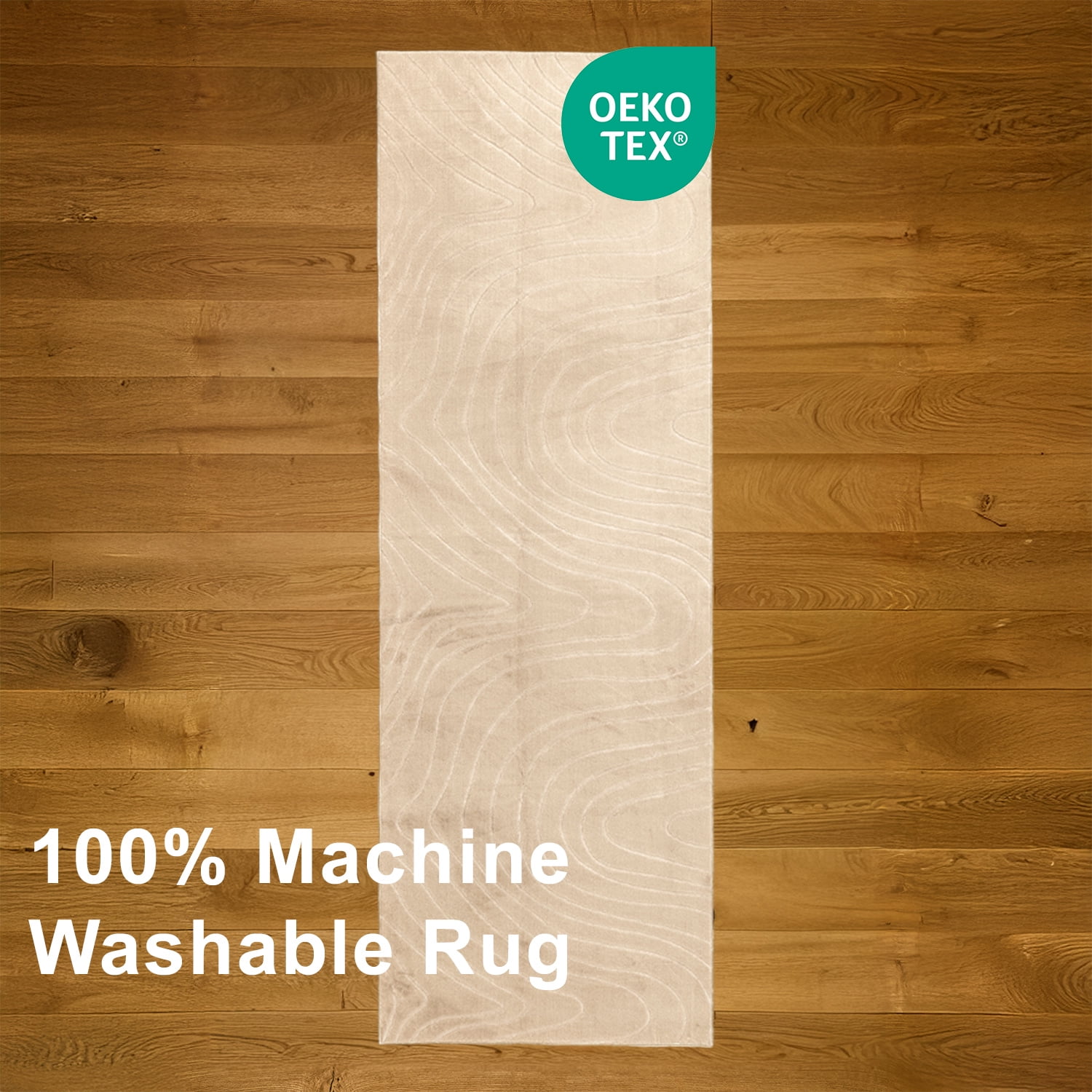 ECARPET Somos Machine Washable Contemporary/Modern Area Rug for Living Room, Bedroom, Dining Entrance, Hallway and More