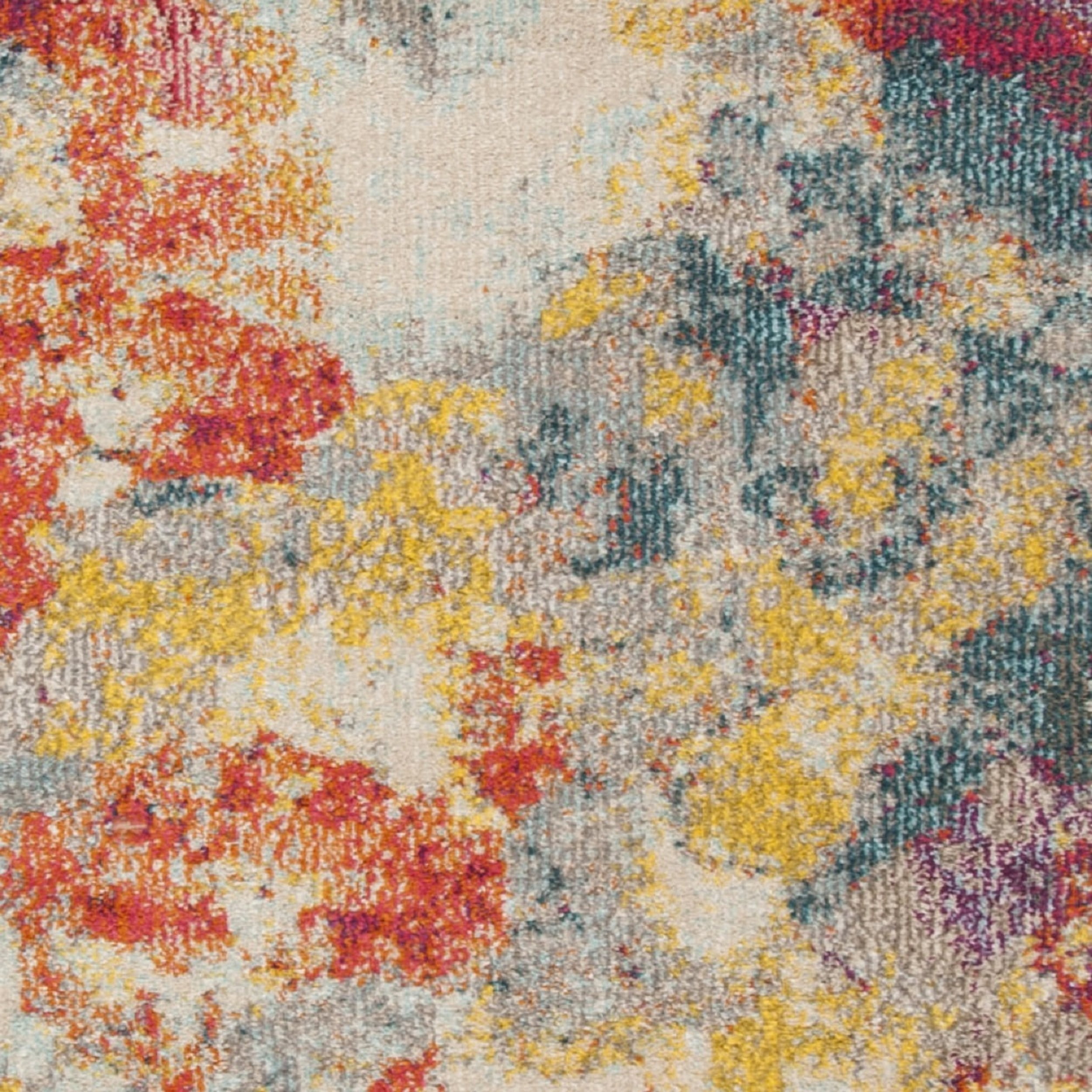 SAFAVIEH Phoenix Seamus Colorful Abstract Runner Rug, Blue/Orange, 2'3" x 8'