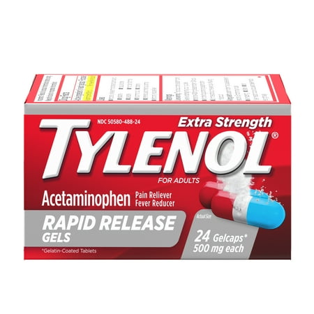 Rapid Patty - Tylenol Extra Strength Rapid Release Gels with Acetaminophen, 24 ct