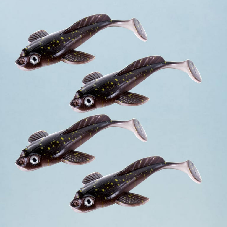 4PCS 12.5CM 17G Mini Artificial Fish Tackle Rubber Worms Fake