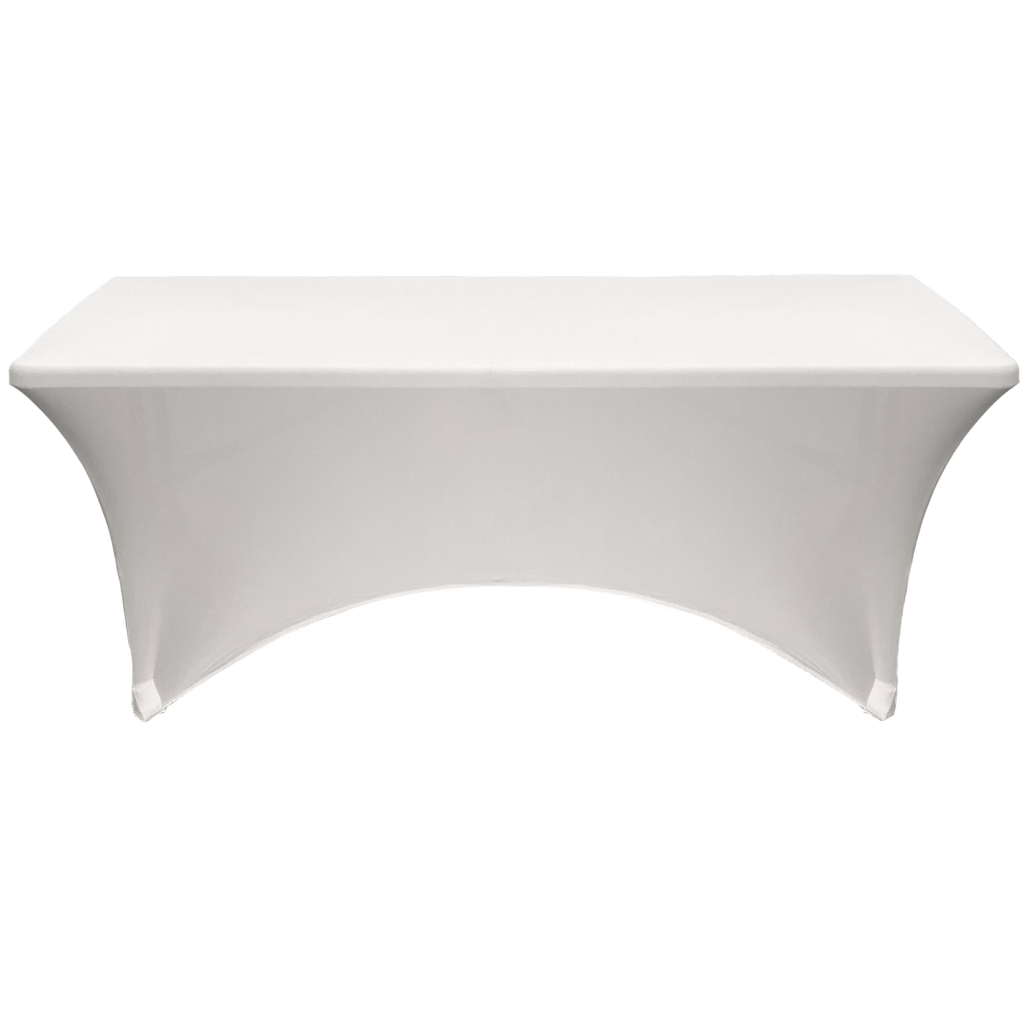 Your Chair Covers - Stretch Spandex 5 ft Rectangular Table Cover White for Wedding, Party, Birthday, Patio, etc. - image 2 of 3
