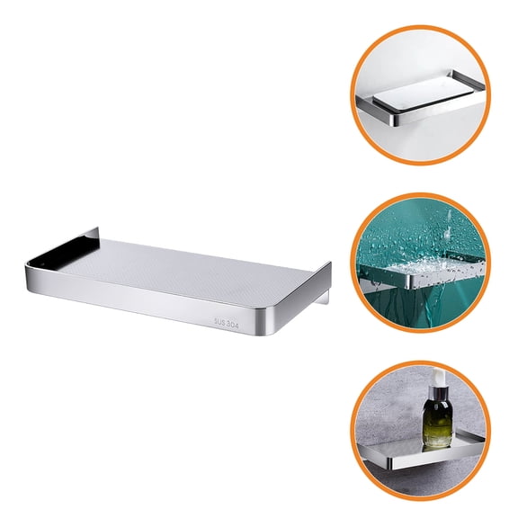 Soimiss Stainless Steel Wall Mounted Phone Shelf Bathroom Organizer with Rounded Edges