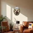 thumbnail image 5 of Canvas Wall Art Farmhouse Rustic Chrysanthemum Animal Artwork Highland Cow Daisies Oval Framed Canvas Prints Vintage Wall Hanging Decor for Office Kitchen Bathroom Gifts For Women 8.6"x11.4", 5 of 7