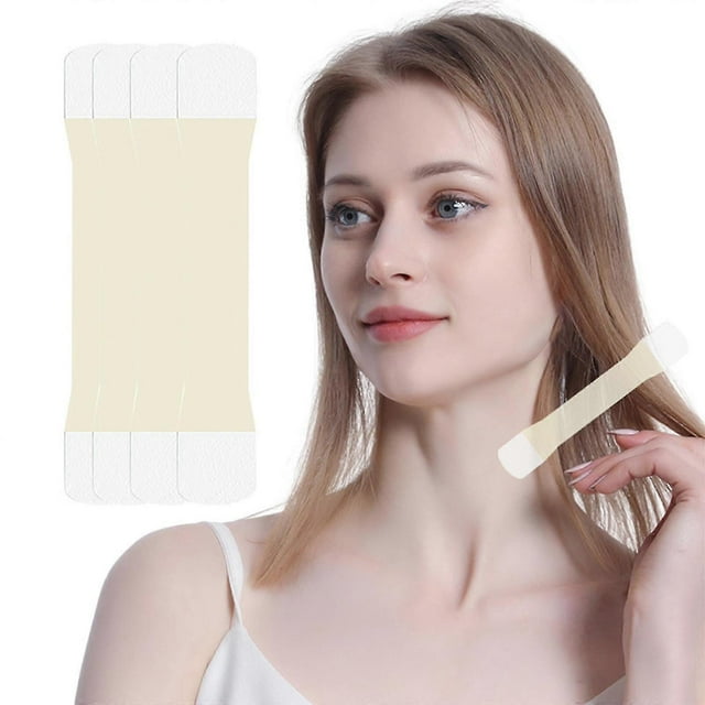 Neck Lifting Tapes, Neck Rescue Instant Correcting Strips Invisible Anti-wrinkles Neck Patch(4pcs Neck Bands, 20pcs Replacement Tapes)