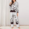 thumbnail image 2 of Pajamas for Women Sets, Congratulation New Class Lounge Sets Long Sleeve Button Down Night Shirts Sleepwear Pjs, 2 of 6