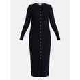 thumbnail image 5 of Scenario Women's Cardigan Midi Dress with Long Sleeves, Sizes XS-XXXL, 5 of 5