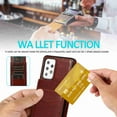 thumbnail image 5 of Dteck Back Wallet Phone Case for Samsung Galaxy A72 5G with ID & Credit Card Holder Slots Pockets Wallet Back Cover Stand Flip Folio Leather Cell Cases Women Men, Brown, 5 of 6