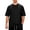 Black, variant on hotojiny Mens Casual T-Shirts Textured Classic Fit Half Sleeve Knit Tees Loose Crewneck Solid Color Tee Shirts S-3XL