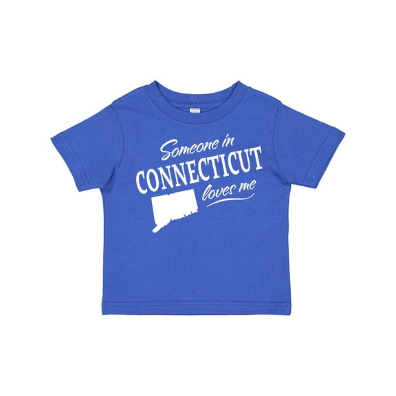 Inktastic Someone in Connecticut Loves Me Boys or Girls Toddler T-Shirt
