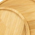 thumbnail image 6 of ZEONHAK 10 Pack 6 Inch Round Bamboo Platter Saucer, Natural Bamboo Plant Pot Trays, Wooden Serving Tray for Plants, 6 of 7