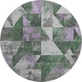 thumbnail image 2 of Addison Rugs Mayfield Premium Machine Washable Transitional Geometric Emerald Round Rug, 8' x 8', 2 of 6