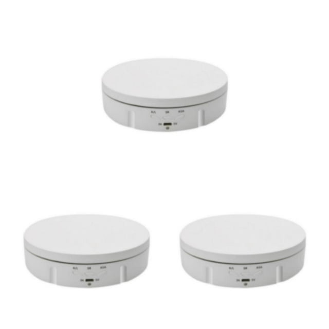 mmirethe 1/2/3/5 Maximum Flexibility 3 In 1 360 Degree Electric Turntable For Various Purposes White matte 3PCS