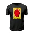 thumbnail image 1 of Playera Con Estampado De El Corazon De La Loteria Mexicana Tradicion Mexicana Color Negro Talla Mediana Marca Emil SaEs, 1 of 4