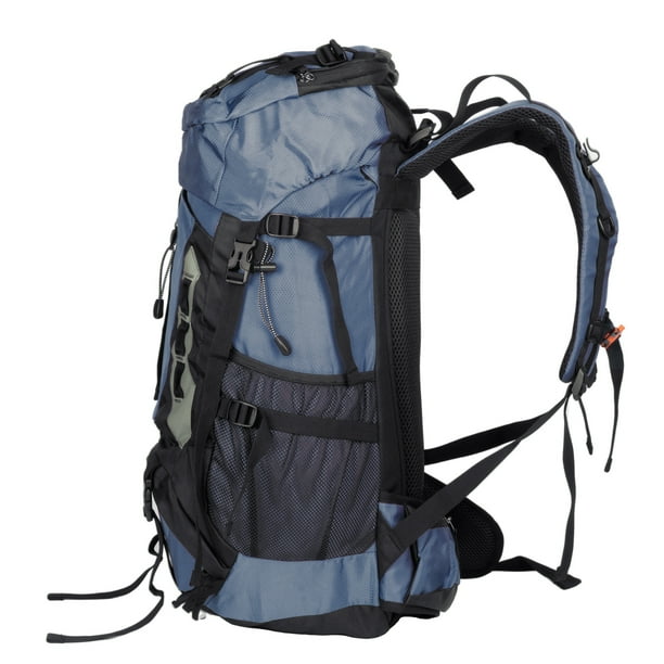 Mochila de Senderismo 60L con Funda Impermeable para Viaje y Campismo para Hombre y Mujer con Multiples Compartimentos Color Azul Oscuro Walmart en linea