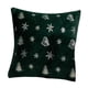 thumbnail image 2 of Funda de almohada de felpa con temática navideña, 18.0 x 18.0 in, lavable para sala de estar y cafetería. , Verde, 2 of 9