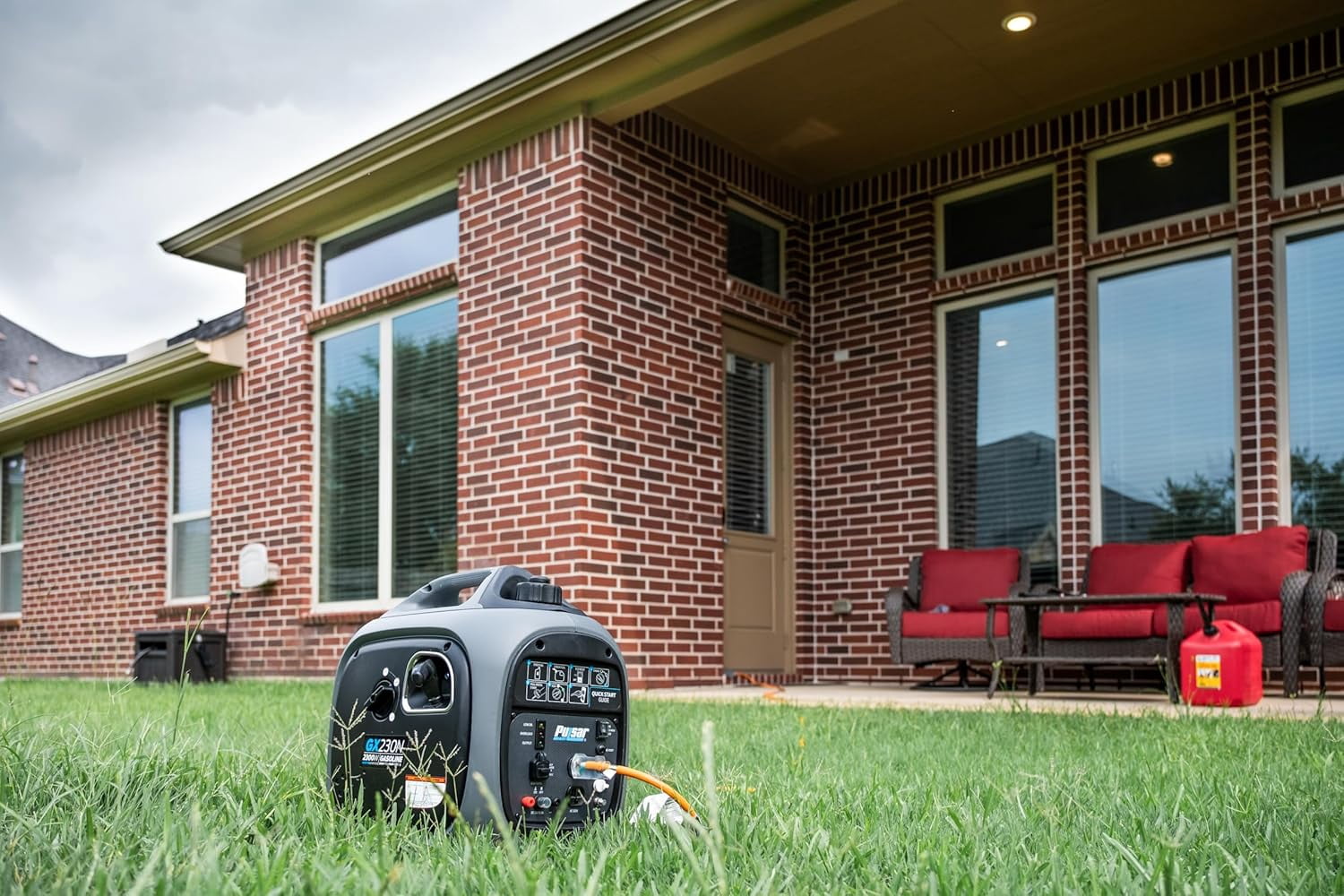 Pulsar 2,300W Portable Gas-Powered Quiet Inverter Generator for Home Emergency Backup, Parallel Capability, RV Ready, Long Run Time, GX230N