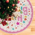 thumbnail image 3 of FMSHPON Happy Birthday Flowers Xmas Christmas Tree Skirt Stand Mat for Holiday Party Decoration Indoor Outdoor 48 inches, 3 of 6