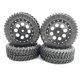 thumbnail image 1 of Vogacara RCGOFFLOW 4 Uds llantas de plástico resistentes al desgaste llantas para 1/24 Rc llantas neumático FMS FCX24 RC pieza de coche Kits de construcción modelo Negro, 1 of 6