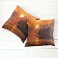 thumbnail image 2 of Ambesonne Tropical Throw Pillow Cover 2 Pack, Sunset in Key Florida, 20", Orange Dark Orange, 2 of 6