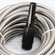 thumbnail image 4 of Manguera de jardín ligera de acero inoxidable de 50 pies, manguera de riego de metal resistente, manguera de agua de jardín, boquilla de pulverización gratuita para el hogar, plata, 4 of 6