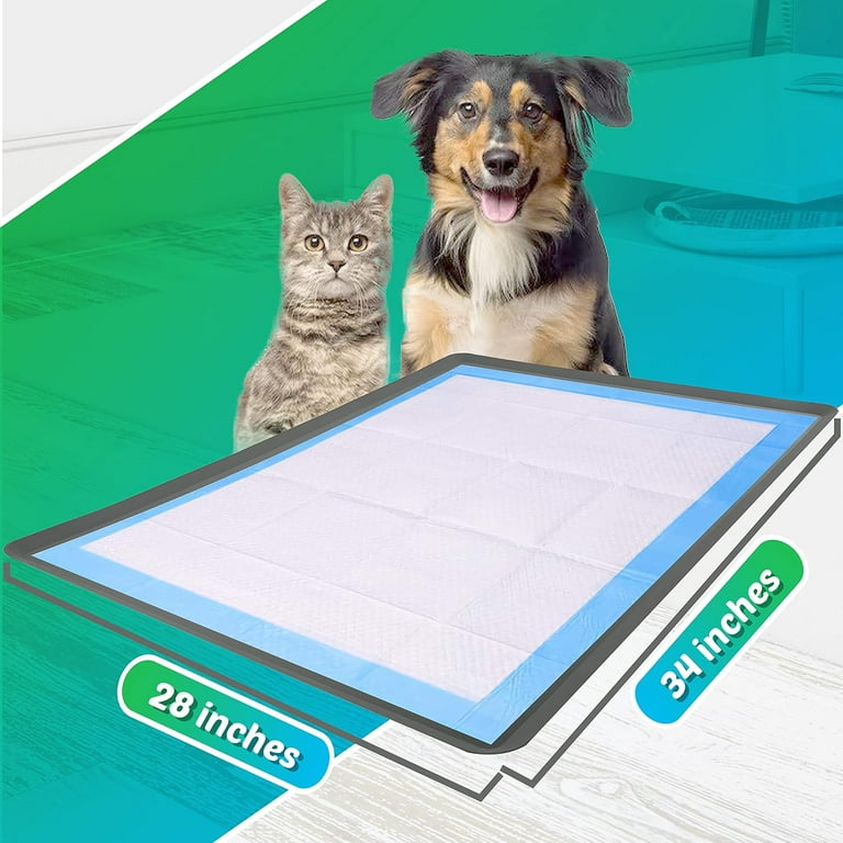 Skywin Dog Pad Holder Tray 28x34 in ( 1 Pack ) No Spill Pee Pad Holder for Dogs - Works with Most Training Pads - Easy to Clean and Store - Perfect