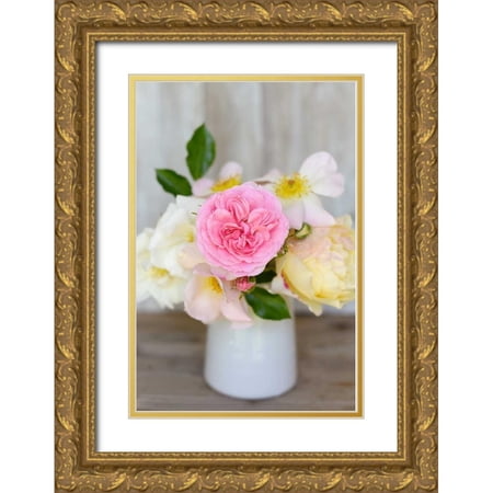 Gardner Sarah 17x24 Gold Ornate Wood Framed with Double Matting Museum Art Print Titled - Country Bouquet I