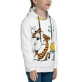 thumbnail image 3 of Calvin And Hobbes Youth Hoodies 3D Print Pullover Hooded Sweatshirt Unisex Casual Sweater Tops Blouse Long Sleeve Kids Hoodie Small, 3 of 8