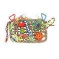 thumbnail image 2 of Juguetes de pared con comida para pájaros, juguetes para masticar, accesorios para jaulas, red de escalada colgante colorida, Estilo B, 2 of 9