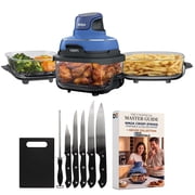 Restored Ninja CRISPi 5-in-1 Portable Glass Air Fry Cooking System FN103CO Deco Essentials 5-Piece Knife Set with Cutting Board + Master Guide to Ninja CRISPi Air Fryer + Recipe Collect