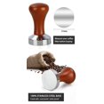 thumbnail image 5 of Dihmpor 51mm Espresso Tamper – Premium Solid Wood Handle & Stainless Steel Flat Base – Professional Barista Coffee Press Tool for Home Espresso Machines (Brown/Silver), 5 of 8