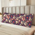 thumbnail image 2 of Honeii Skull rock music record Print Long Body Pillowcase 20x54 in,Body Pillow Cover with Zipper,Large Body Pillowcase,Soft Bed Decorative, 2 of 7