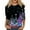 Black, variant on WTOBBY Women's Casual Round Neck 3/4 Sleeve Loose Printed T-Shirt with Christmas Elements, Ladies Holiday Theme Top for Everyday Fashion, Comfortable Wear Blouse,Black L