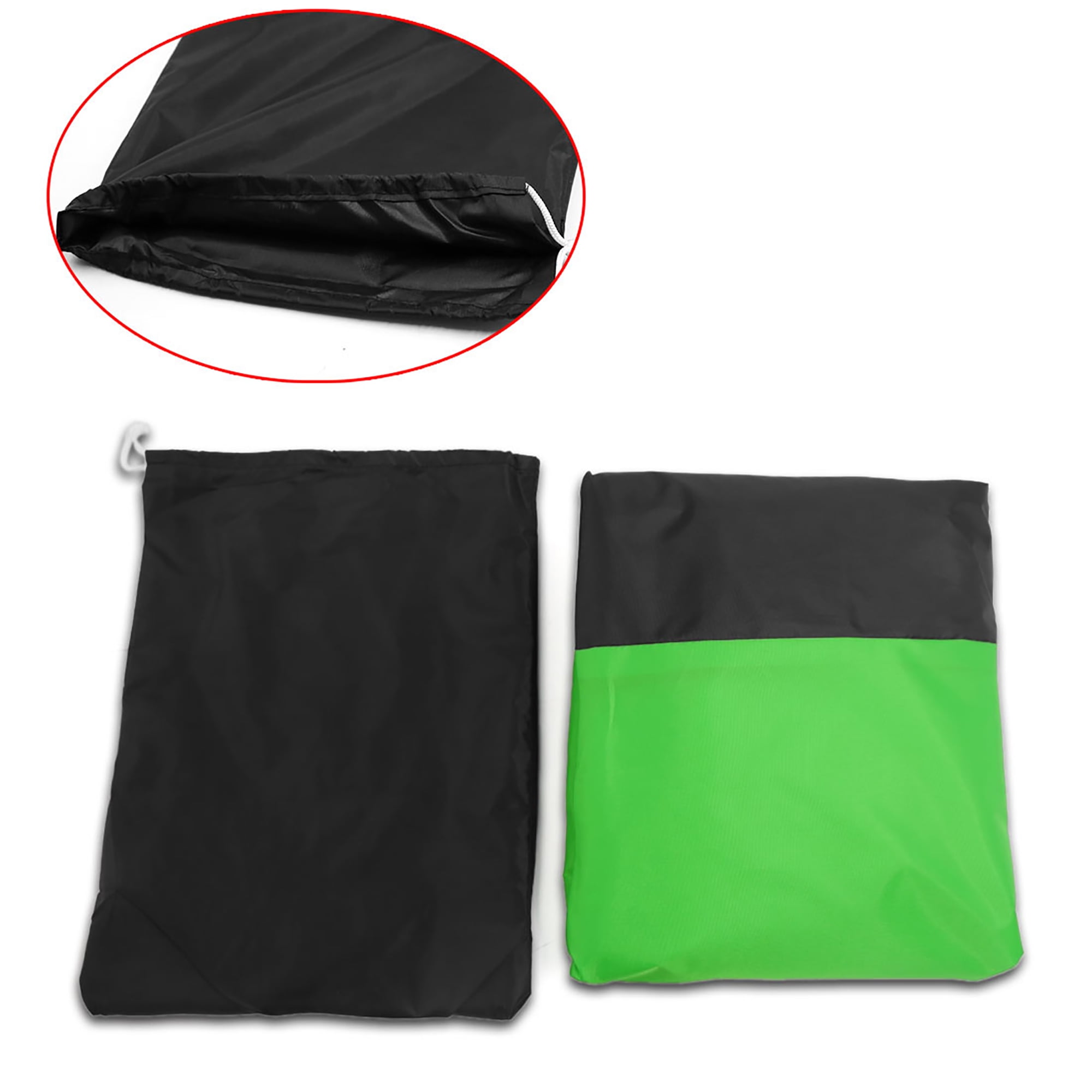 180T Waterproof Motorcycle Cover Scooter Rain Dust UV Protector XXL BlackGreen