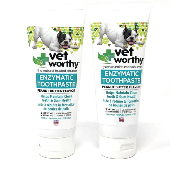 Enzymatic Toothpaste For Dogs Peanut Butter 2 Pack Total 6 Oz For Dental Care Made In Usa Walmart Com Walmart Com